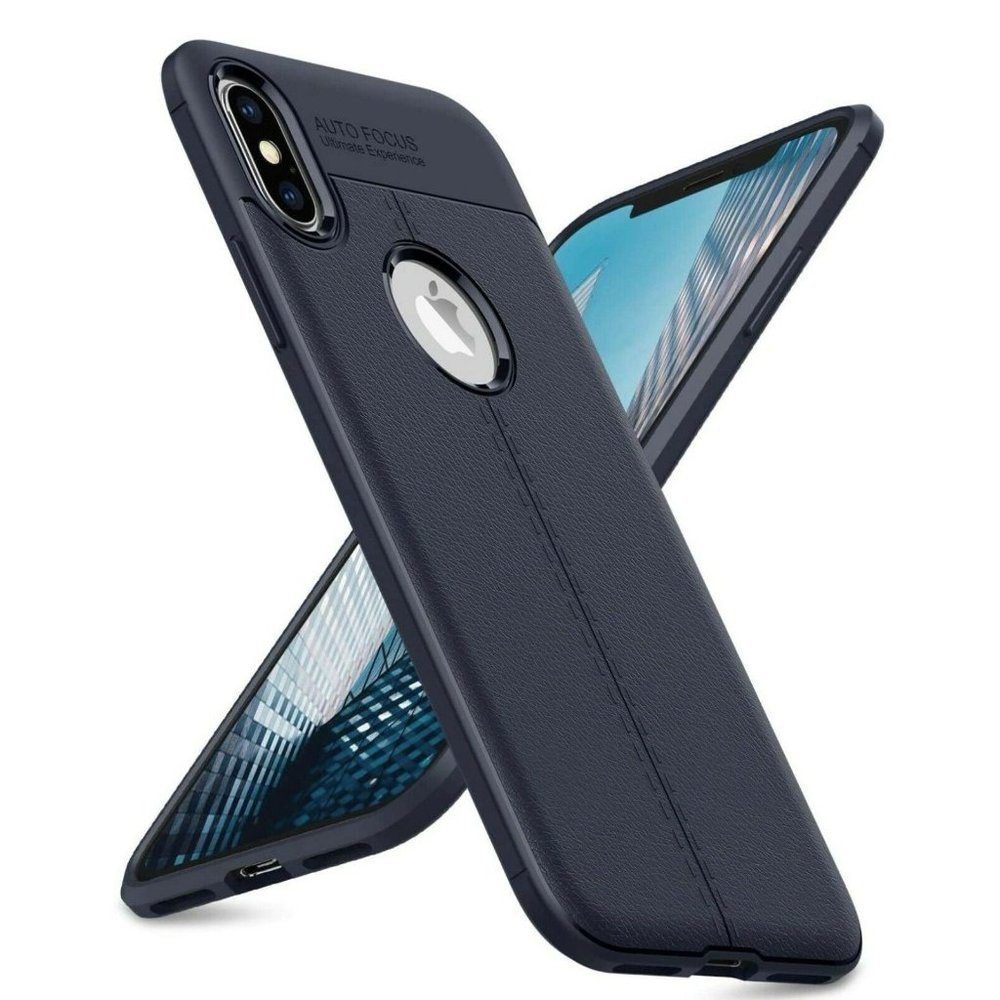 ORIbox iPhone Xs MAX Case Leather Texture Super Thin Matte Finish Coating Grip